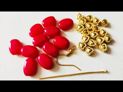 HOW TO MAKE PARTY WEAR PEARL EARRINGS AT HOME//DIY//HANDMADE JEWELLERY//HOORIYA STYLE..