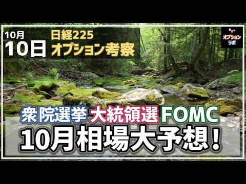 【日経225オプション考察】10/10 衆院選挙・米大統領選・FOMC...10月相場から11月SQに向けた相場大予想！