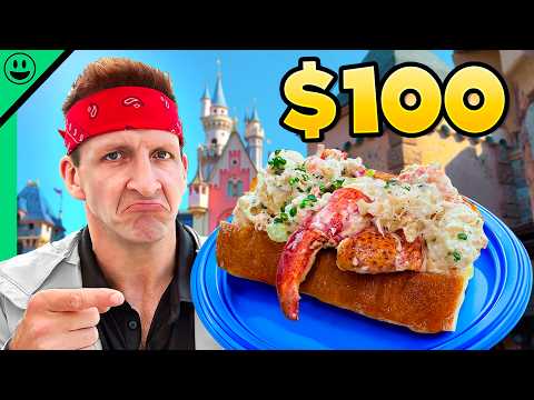 $100 Disney Food Challenge in California!! What a Mess!!