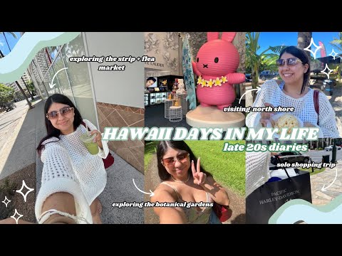 HAWAII DIARIES (VLOG)🌺 BOTANICAL GARDENS, SOLO SHOPPING, & FLEA MARKET FINDS ✨ | LATE 20s DIARIES