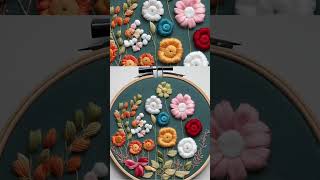 Simple Hand Embroidery Design | Embroidery Ideas | Simple flowers | Basic Embroidery stitches