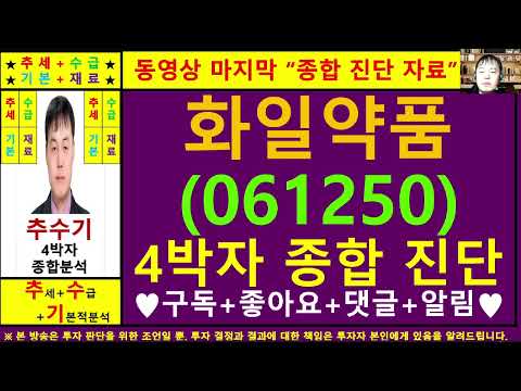 화일약품(061250)종목진단및향후주가전망 추수기(추수)전문가