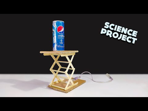 How to Make Hydraulic Powered Robotic Lift Crane from Ice crime Stick | Science Project