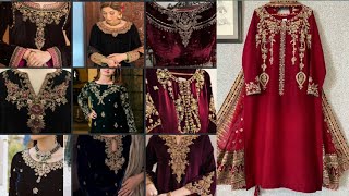 Elegant Party wear Velvet Dress Designs 2024 | Velvet suit Designs | Velvet dress designs ideas