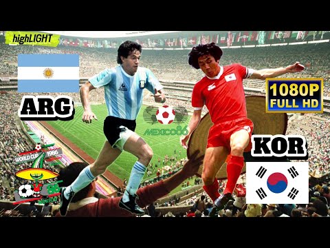 ARGENTINA vs SOUTH KOREA 3-1 / World Cup 1986 Mexico / Full HD 1080p.