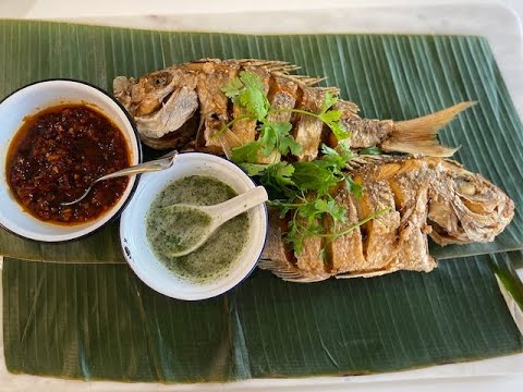 Fried Fish With 2 Sauces (Green & Red)