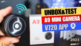 A9 Mini Camera | v720 APP Setup and Tutorial Guide | Review, Test, and Unboxing | 2023