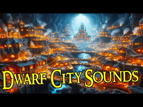 Outside Of A Dwarf City Sounds | The Heartbeat of the Underground | Fantasy Ambience Sounds