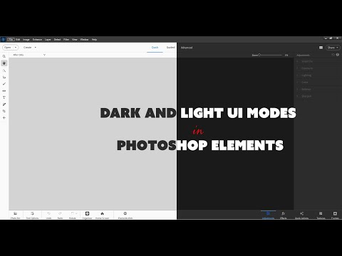 Dark & light UI modes in Adobe Photoshop Elements