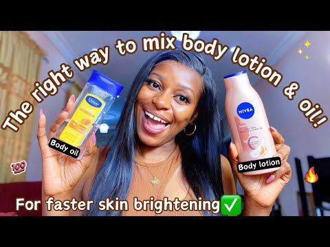 A brightening body oil will make your lotion 2X more effective🔥💯 how to use a body lotion and oil