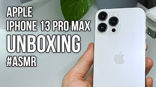 Apple iPhone 13 Pro Max (2021) silver UNBOXING (ASMR)