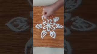 #simple rangoli design #daily wear rangoli muggulu #beginner #youtubeshorts #viral