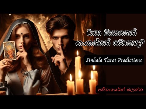 එයා ඔයාගෙන් හංගන්නේ මොනාද?🤫🧿 Sinhala Tarot Predictions