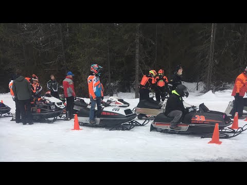 Vintage snowmobile race