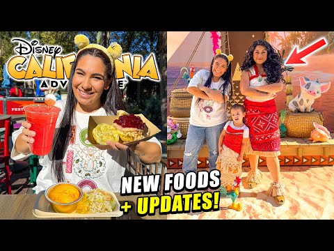 🥳 (AMAZING) NEW Disney California Adventure Park UPDATES! | Meeting Moana, New Foods, Merch + MORE!