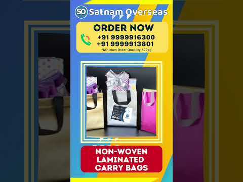 Non Woven Laminated Carry Bags | Non Woven Bags | D Cut | W Cut | Factory manufacturer wholesaler