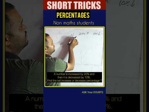 Short tricks #139 Percentages #rrb #maths #mathshortcuts #viral #mathtricks #rrbalp2024