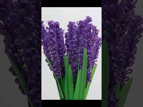 DIY How to make Lavender  flowers using Straws #strawcraft #decorationideas