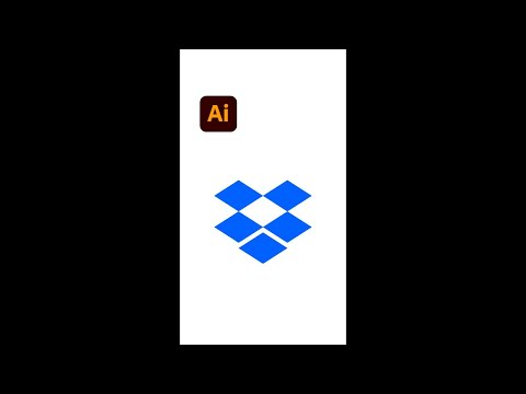 Dropbox Logo Design Illustration - Adobe Illustrator tips #shorts - Design.lk