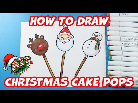 How to Draw Christmas Cake Pops