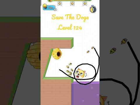 Save The Doge Level 124 3 STARS Guide. #savethedoge #shorts #shortsvideo #gameplay #walkthrough