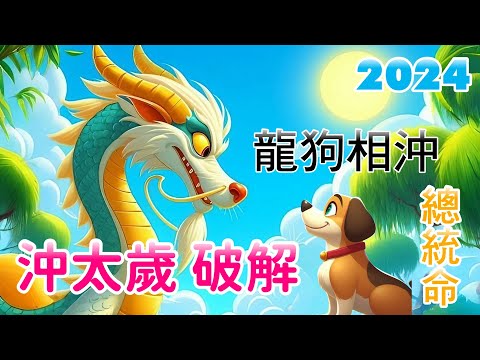 【沖太歲】2024 破解生肖狗遇龍年沖太歲的迷思。 龍狗相沖，可沖出總統命。生肖相合，可化解相沖。木龍年的木氣也可壓住龍的土勢。