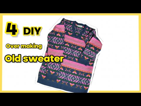 Reuse, Upcycle | 4 magic Ways to Transform Old Sweater into Glove, Sock, Hat & 1 more | DIY knit