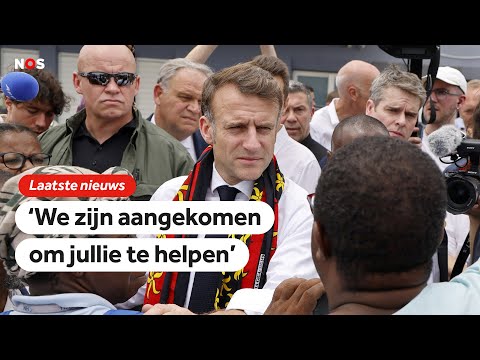 Macron aangekomen op Mayotte