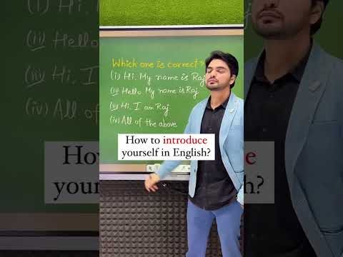 How to introduce yourself in English ? #kashifsir #dearsir #shorts