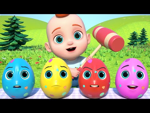 Surprise Eggs Kids Songs | Old MacDonald Had A Farm | Wheels On The Bus + More Nursery Rhymes