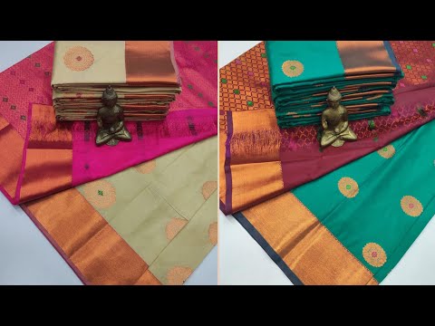 Meena work semi silk sarees with price # online shopping # what's app- 9150198452