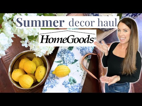 HOMEGOODS SUMMER DECOR HAUL | HOME DECORATING IDEAS 2024 | Jessica Giffin