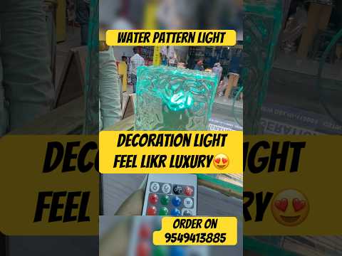 Decoration Light || Water Pattern Light || Gift Item || Crystal Smart Lamp #fancylights #nightlamp