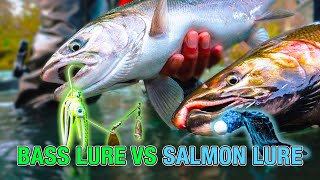 Lure Fishing CHALLENGE! Do Bass Lures Catch COHO Salmon?!