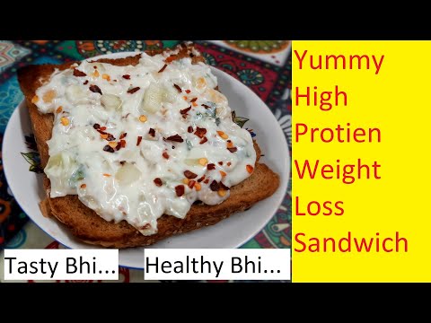 High Protein Sandwich made with Multigrain Bread | Cheesy & Healthy Sandwich for Weight Loss