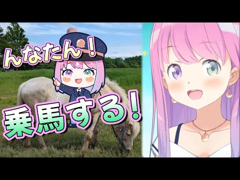 【ホロライブ 切り抜き 姫森ルーナ】んなたん！乗馬する！北海道 旅行【カフェモカ】