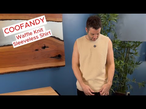 Coofandy Waffle Knit Sleeveless Shirt long fit and lightweight #coofandy #sleeveless #tanktop