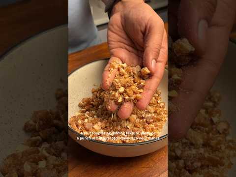 BUTTERSCOTCH TOFFEE NUT CRUNCH Recipe using Sabudana 😍😮 | Fine Dine Navratri EP3