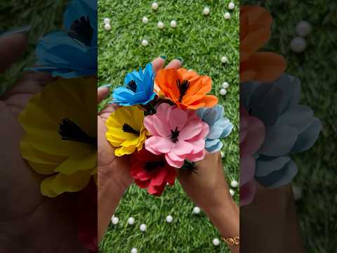 Easy paper flower #papercraft #paperflower #easycraft #shorts