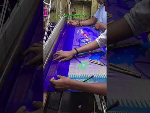 Making of Silk Paithani Saree Designs #traditional #silk #saree #art #manufacturing