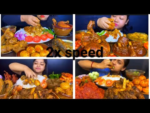 @eating spicy 🔥🥵 mutton curry#chicken curry#egg curry 🔥##ytmukbanger challenge ##ytvideo