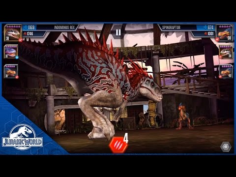 Hybrid Battle: Level 31 Indominus Rex vs Level 38 Spinoraptor