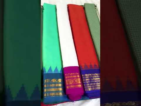 Pure cotton kuttu gadwal sarees with silk border and pallu #song #music #love #bollywood #saree