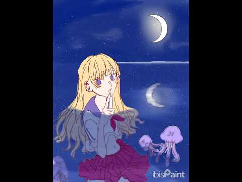 【リクエスト】🌙🍮×#オリジナルイラスト#イラストメイキング#🌙🍮×