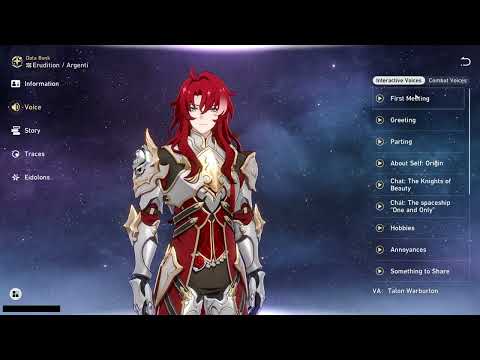 ARGENTI NEW VOICE LINES (ENGLISH)