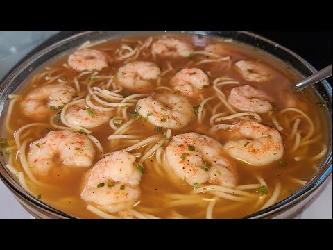 New Orleans Style Shrimp noodle soup