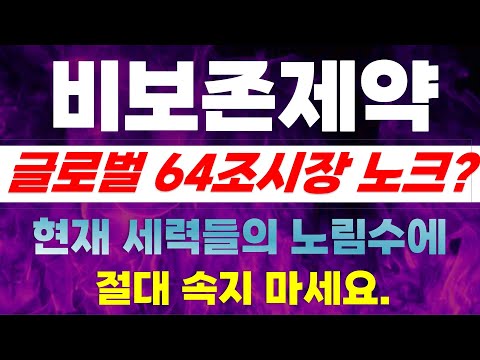 [비보존제약 주가전망] 글로벌 64조시장 노크? 현재 세력들의 노림수에 절대 속지 마세요.