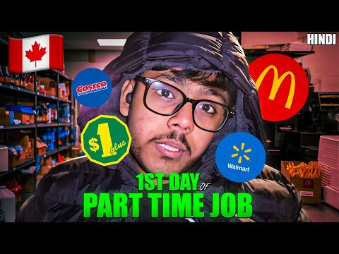 My First 2 Days Working in Canada 🇨🇦 | Indian Student's Part-Time Job Journey!