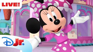 🔴 LIVE! All Minnie's Bow-Toons! 🎀| NEW BOW-TOONS: CAMP MINNIE SHORTS! | @disneyjr