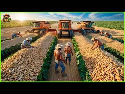 Harvesting MILLIONS Of Tons Of PEANUTS To Make Delicious Peanut Butter